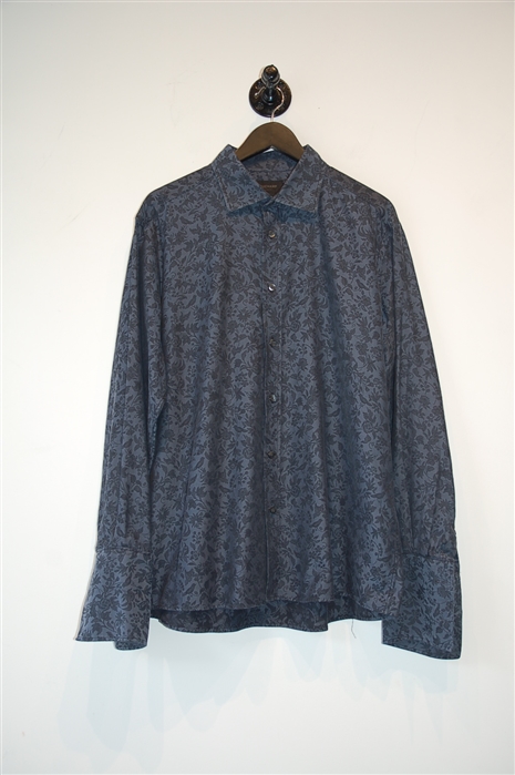 Slate Blue Duchamp Button Shirt, size XL