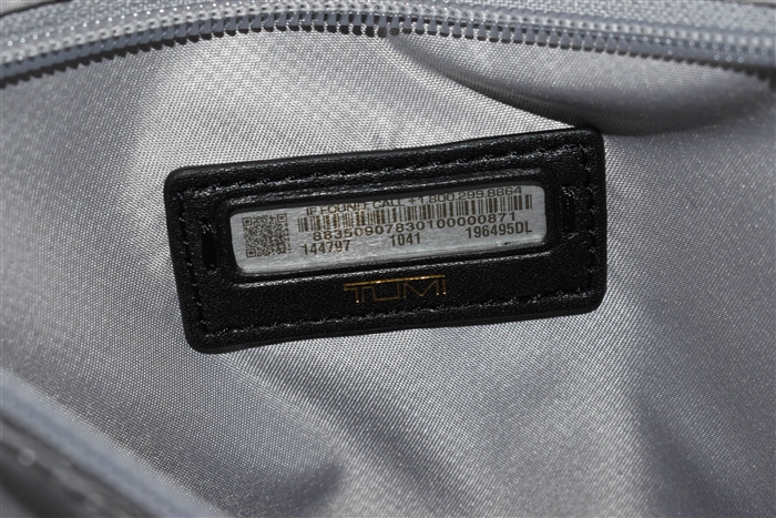 Black Leather Tumi Backpack, size L