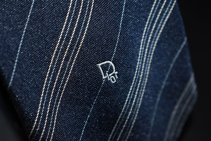 Navy Stripe Christian Dior - Vintage Tie, size O/S