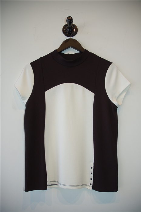 Black & White Luisa Cerano Short-Sleeved Top, size 10