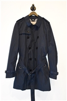 Navy Burberry Trench Coat, size XL