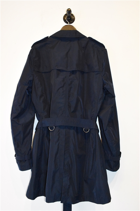 Navy Burberry Trench Coat, size XL