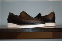 Black Leather Max Mara Slip-On Sneaker, size 7.5