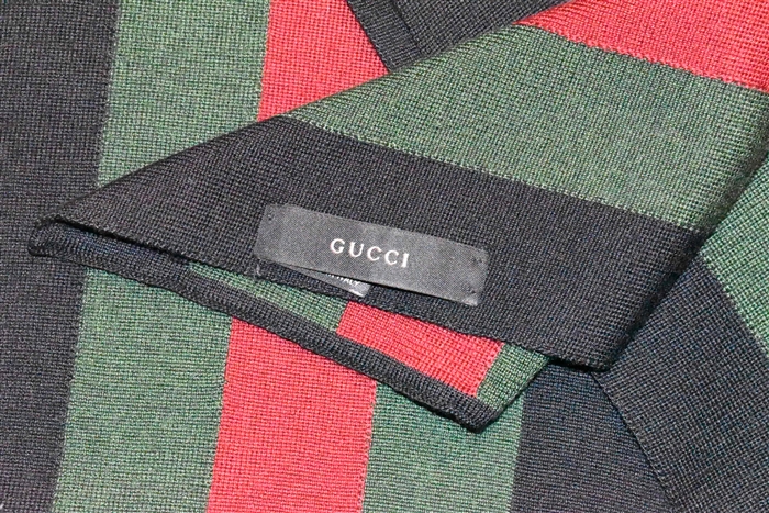 Black Stripe Gucci Scarf, size O/S