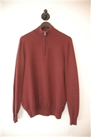 Burgundy Brunello Cucinelli Cashmere Sweater, size XL
