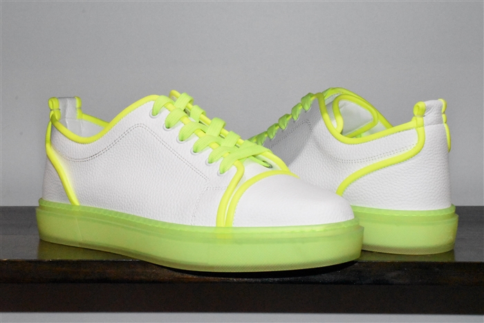 White & Yellow Christian Louboutin Sneaker, size 13