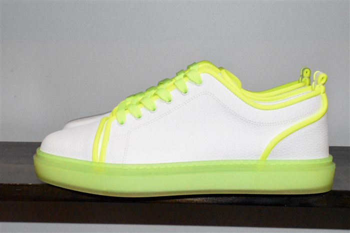 White & Yellow Christian Louboutin Sneaker, size 13