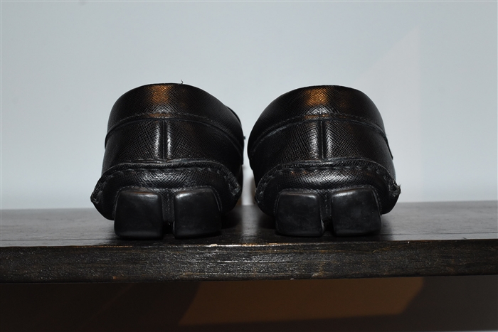 Black Leather Prada Loafer, size 11.5