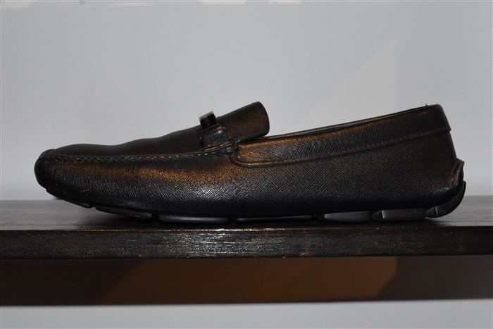 Black Leather Prada Loafer, size 11.5