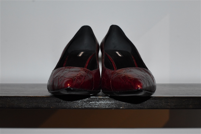 Cranberry Giorgio Armani Pumps, size 9.5