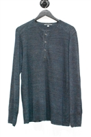 Navy Melange John Varvatos Henley, size M