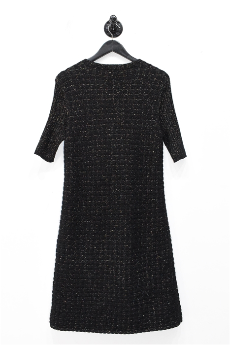Black & Gold Chanel Tweed Dress, size 8