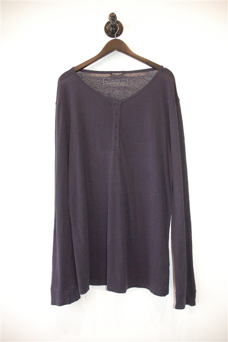 Navy Balmain Henley, size XL