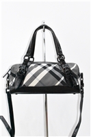 Black Check Burberry Satchel, size M