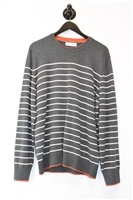 Gray Stripe Brunello Cucinelli Pullover, size XL