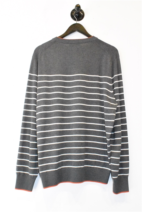Gray Stripe Brunello Cucinelli Pullover, size XL
