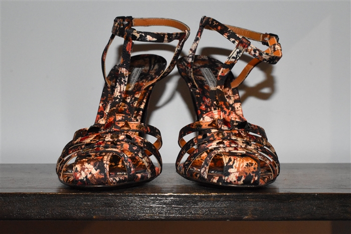 Abstract Print Bottega Veneta Sandal, size 8