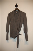 Dark Ash Diane von Furstenberg Wrap Sweater, size S