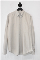Beige Stripe Loro Piana Button Shirt, size XL