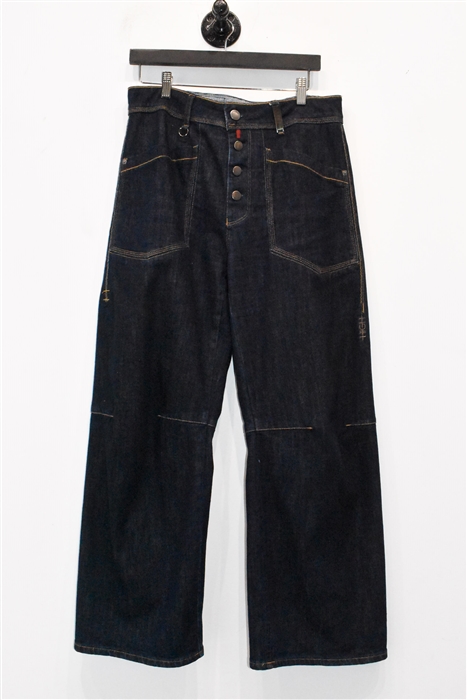 Dark Denim High Wide-Leg, size 30