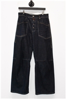Dark Denim High Wide-Leg, size 30