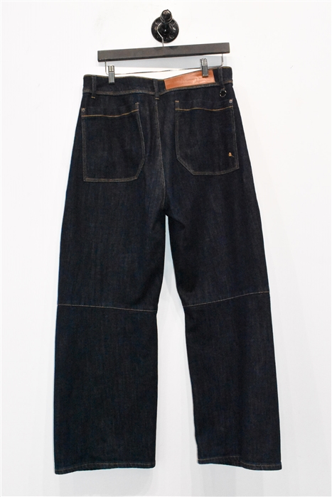 Dark Denim High Wide-Leg, size 30