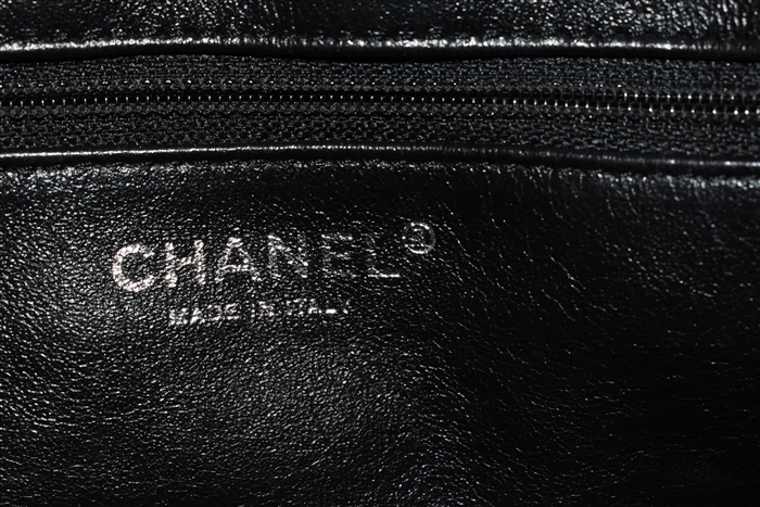 Black Leather Chanel Camera Bag, size L