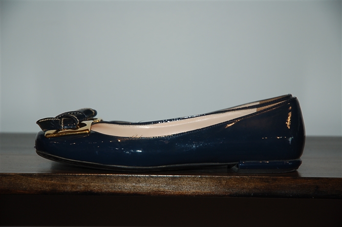 Dark Aqua Prada Ballet Flats, size 7