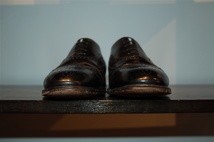 Black Leather Church's Oxford, size 9