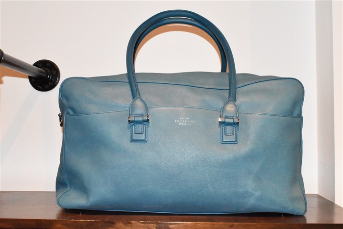 Deep Aqua Smythson Duffle, size XL
