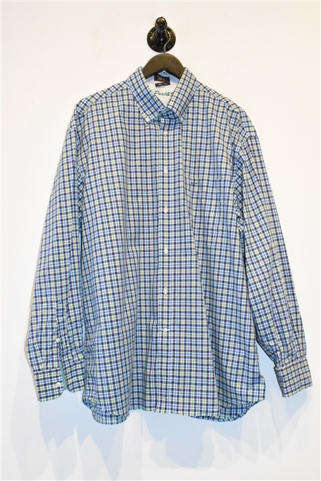 Blue Check Paul & Shark Button Shirt, size 2XL