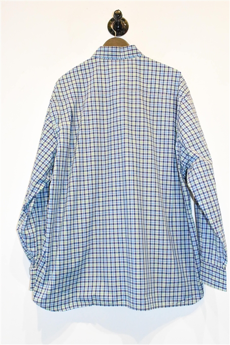 Blue Check Paul & Shark Button Shirt, size 2XL