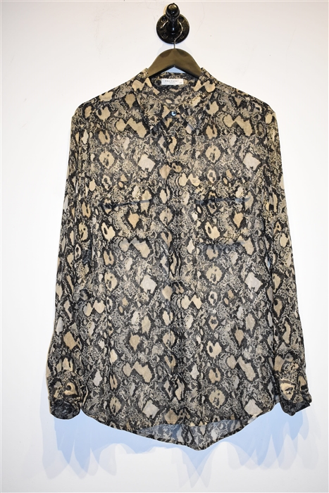 Snakeskin Equipment Silk Shirt, size L