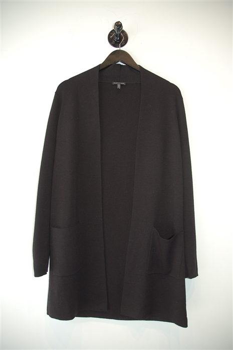 Basic Black Eileen Fisher Long Cardigan, size S