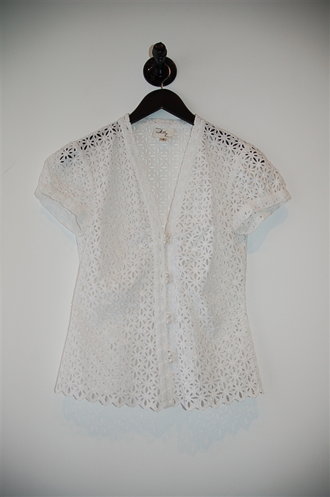 Soft White Milly Short-Sleeved Top, size 6