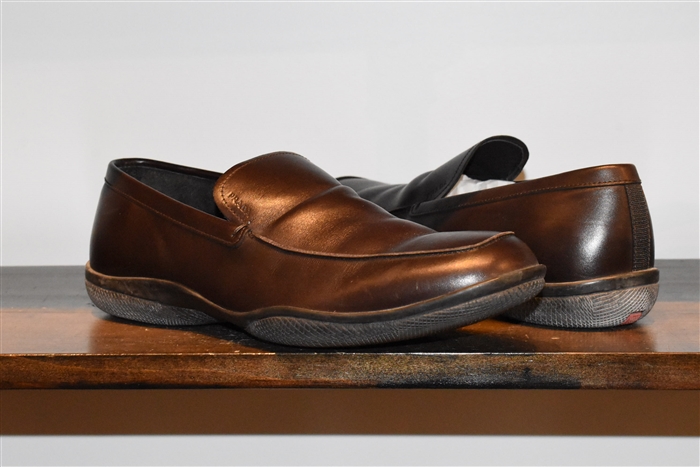 Espresso Prada Loafer, size 10