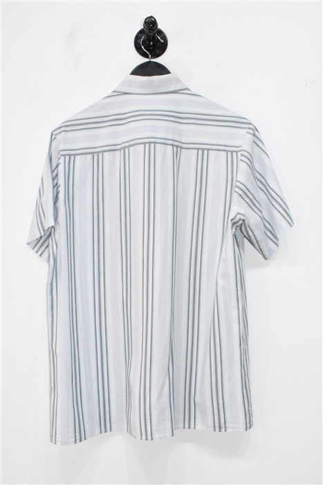 Purple Stripe A.P.C. Short-Sleeved Shirt, size L