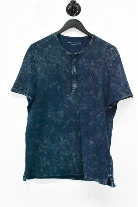 Navy Melange John Varvatos Henley, size M