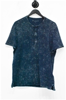 Navy Melange John Varvatos Henley, size M