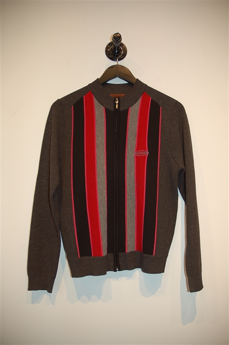 Striped Missoni Zippered Sweater, size M