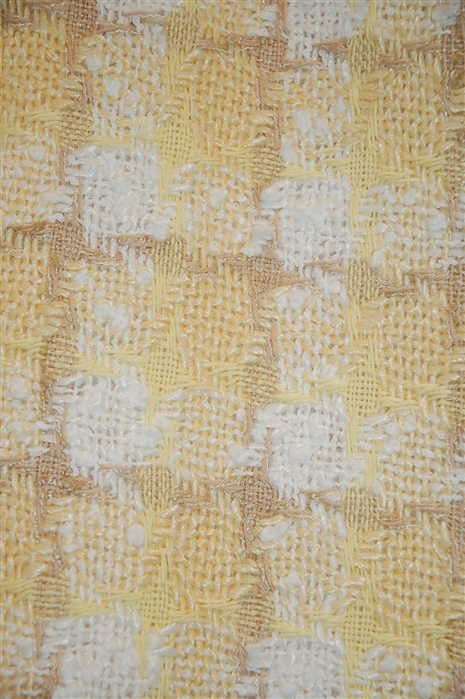 Yellow Check Chanel Suit Jacket, size 2