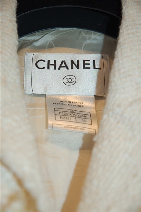 Yellow Check Chanel Suit Jacket, size 2