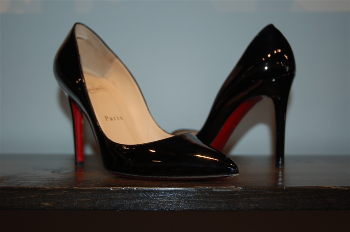 Black Patent Christian Louboutin Pumps, size 7
