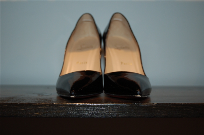 Black Patent Christian Louboutin Pumps, size 7