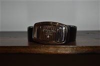 Black Leather Prada Belt, size XL