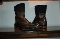 Black Leather Marsell Ankle Boots, size 8
