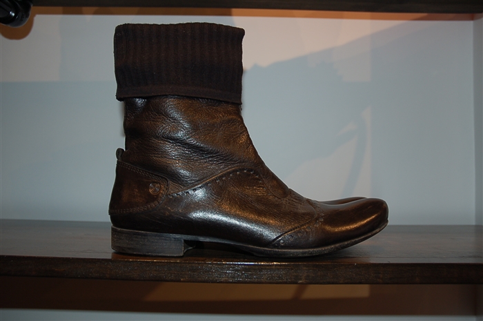 Black Leather Marsell Ankle Boots, size 8