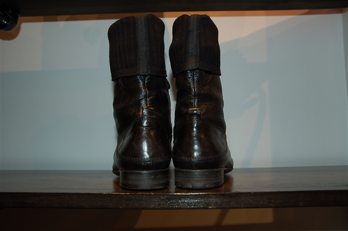 Black Leather Marsell Ankle Boots, size 8