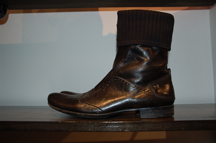 Black Leather Marsell Ankle Boots, size 8