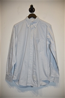 Blue Stripe Thom Browne Button Shirt, size L